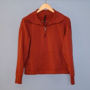 GAIAM Rust Quarter Zip Fleece Sweatshirt - Large